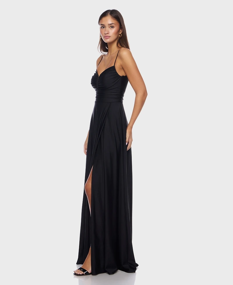 B Darlin Juniors' Sleeveless V-Neck Jersey Gown, Created for Macy's
