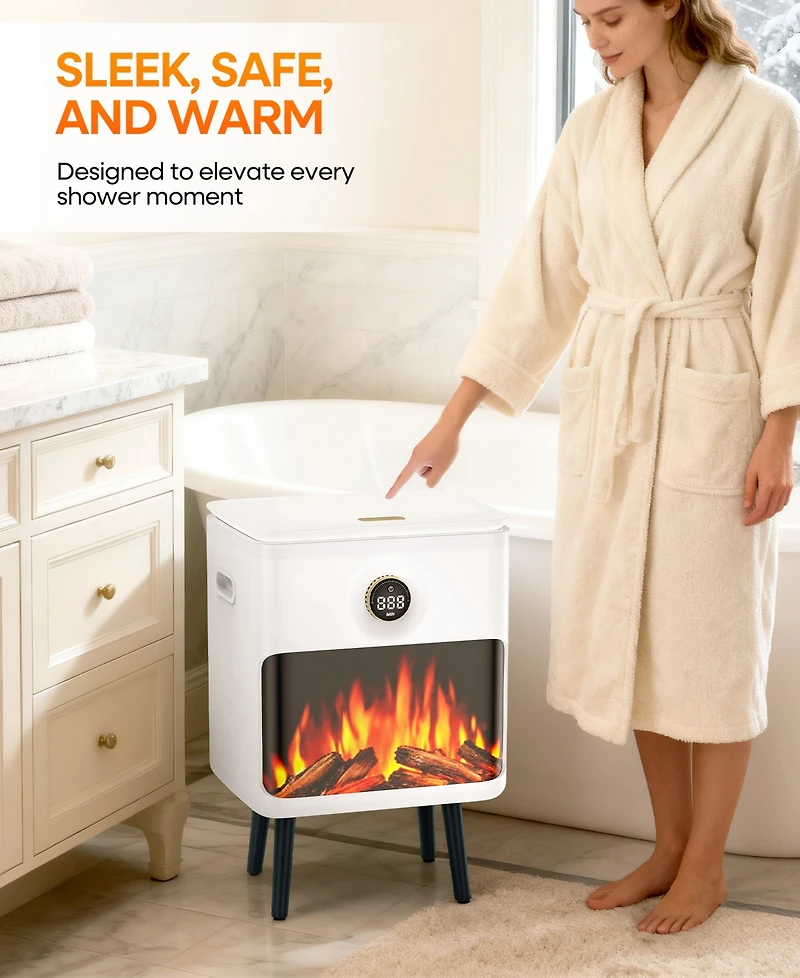 Sugift 4-Tier Freestanding Over the Toilet Storage Rack-Rustic Brown