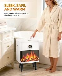 Sugift 4-Tier Freestanding Over the Toilet Storage Rack-Rustic Brown