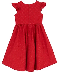 Rare Editions Girls 2T-6X Embellished Round Neck Dress with Mini Purse