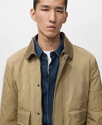 Mango Men's Quilted Water Repellent Jacket