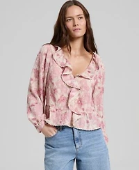 Now This Womens Ruffled Peplum Top Macys Exclusive