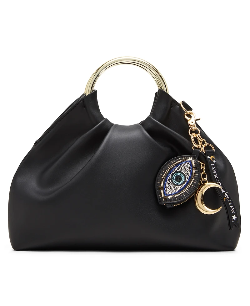 Betsey Johnson Solid Ground Ring Handle Bag