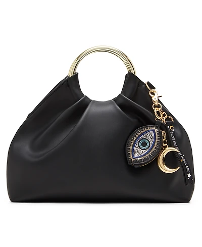 Betsey Johnson Solid Ground Ring Handle Bag