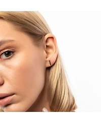 Spero London Bar Stud Plain Earrings Sterling Silver