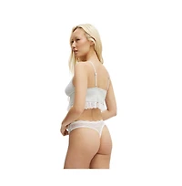 Cotton On Women's Sophie Pointelle Longline Bralette