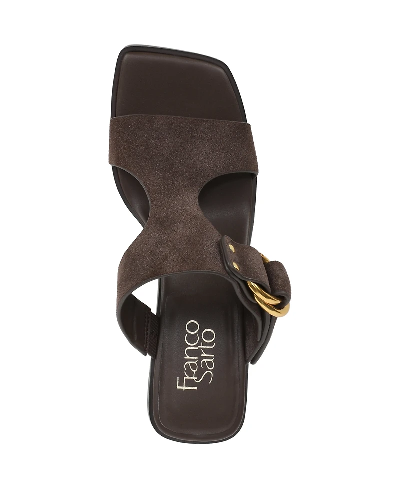Franco Sarto Women's Roux Square Toe Slide Sandals