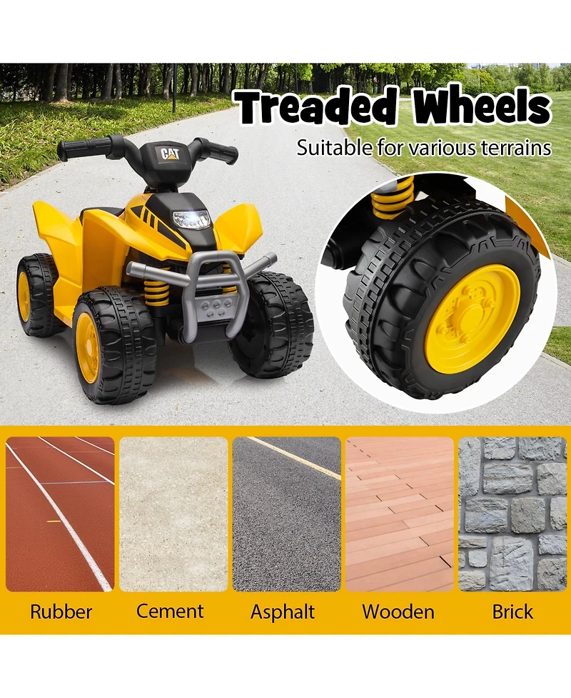 Sugift 6V Kids Ride on Atv Cat-Licensed with Horn Sound for 18-36 Months Old