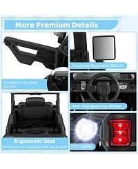 Sugift 12V Electric Kids Ride on Truck with Remote Control and Music-Black