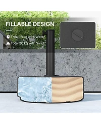 Outsunny Round Patio Umbrella Base Holder, Outdoor Umbrella Sd,