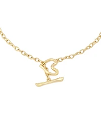Robert Lee Morris Soho Gold Heart Pendant Toggle Necklace