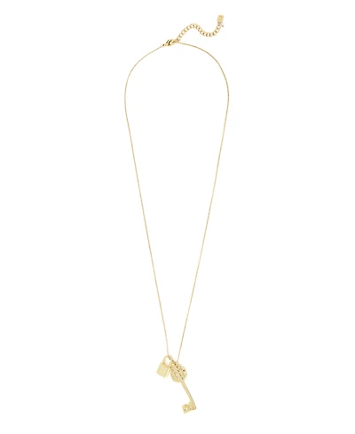 Robert Lee Morris Soho Gold Vintage Lock Key Pendant Necklace