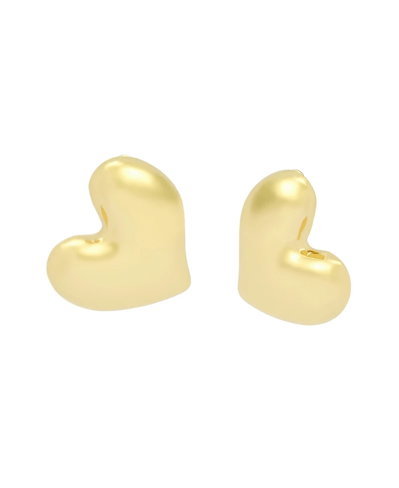 Robert Lee Morris Soho Gold Heart Clip-On Earrings