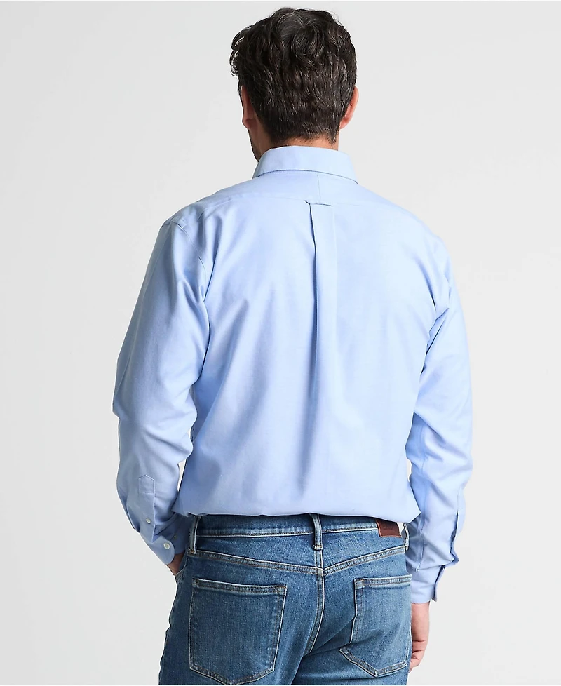 Lands' End Men's Traditional Fit Solid No Iron Supima Oxford Dress Shirt