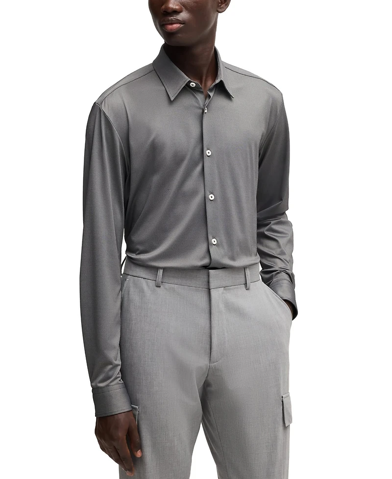 Boss by Hugo Men's Slim-Fit Performance-Stretch Shirt