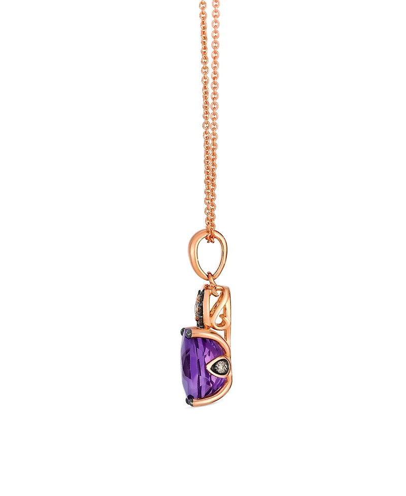 Le Vian Amethyst (1.90 ct. t.w.), Vanilla and Chocolate Diamond Pendant Necklace (0.12 ct. t.w.) in 14K Strawberry Gold