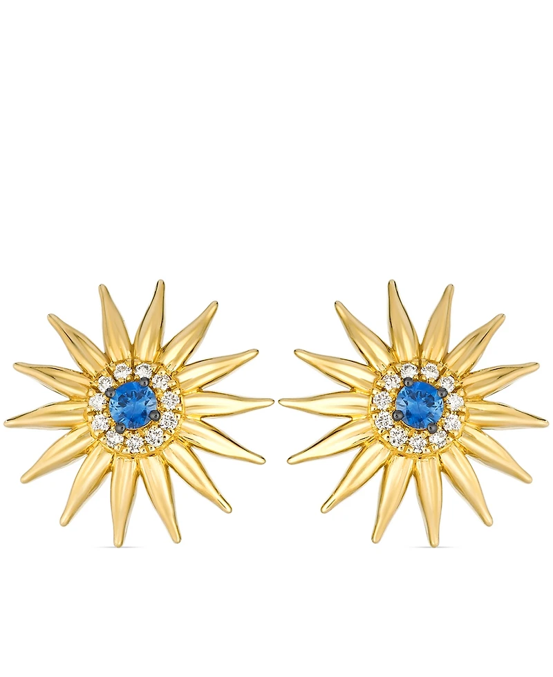 Le Vian Nude Diamond (0.11 ct. t.w.) and Sapphires (0.17 ct. t.w.) Stud Earrings in 14k Honey Gold