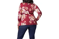 Kiyonna Women's Plus Abigail Long Sleeve Twist Top