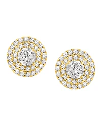 Macy's Diamond Halo Stud Earrings (1-1/3 ct. t.w.) in 14k Yellow Gold
