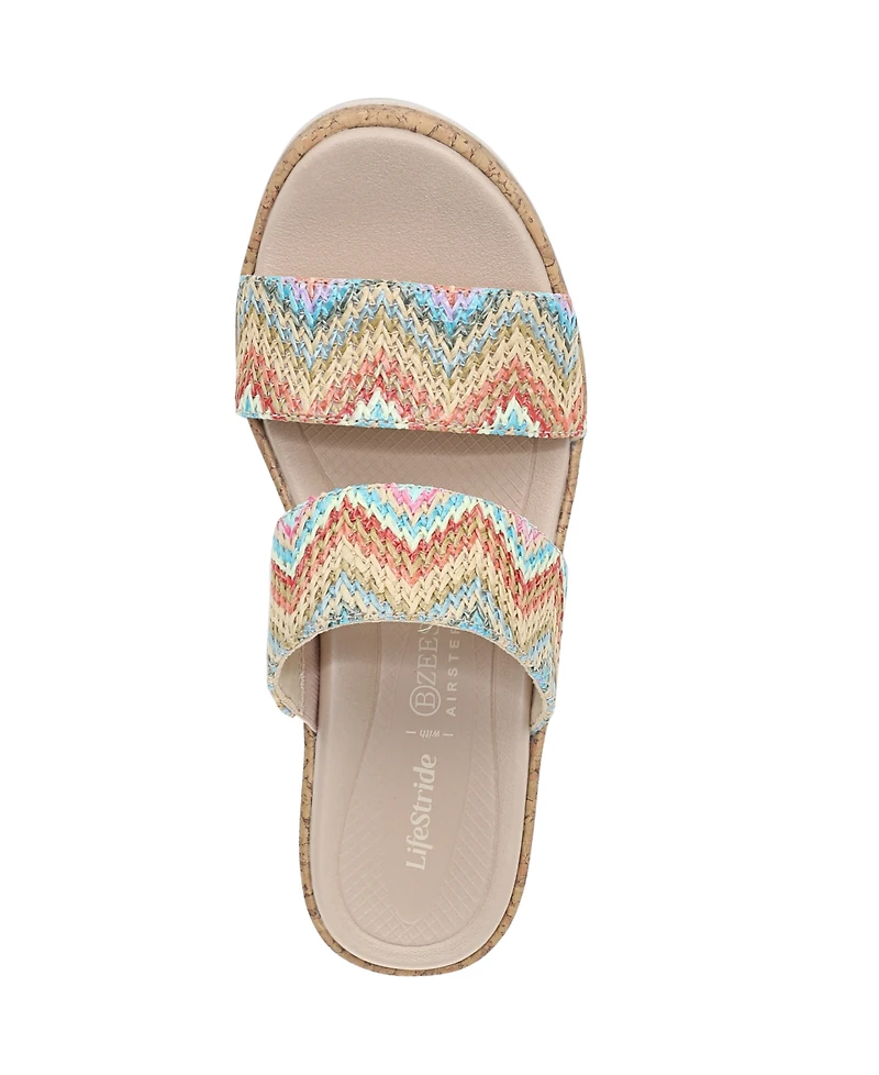 LifeStride Women's Resort Slide Wedge Sandals