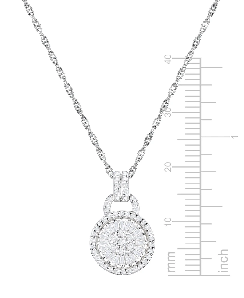 Macy's Diamond Pendant Necklace (1/2 ct. t.w.) in Sterling Silver
