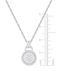 Macy's Diamond Pendant Necklace (1/2 ct. t.w.) in Sterling Silver