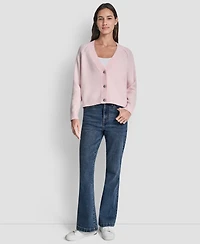 Dkny Jeans Petite Fully Fashioned Raglan V-Neck Cardigan