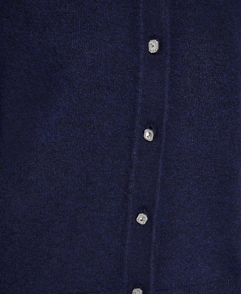 Dkny Jeans Petite Long-Sleeve Crewneck Cardigan