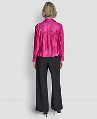 Dkny Petite Balloon-Sleeve Blouse