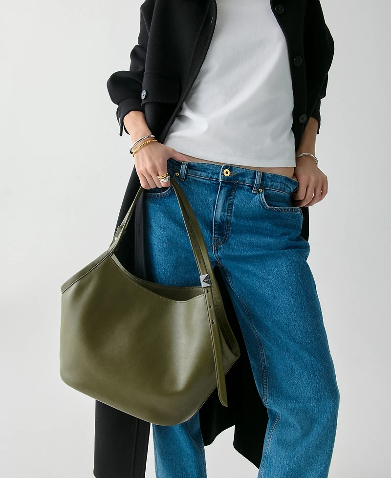 kate spade new york Deco Fine Grain Leather Tulip Tote Bag