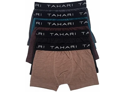 Tahari Boys 5-Pack Solid Color Cotton Boxer Briefs with Logo Waistband