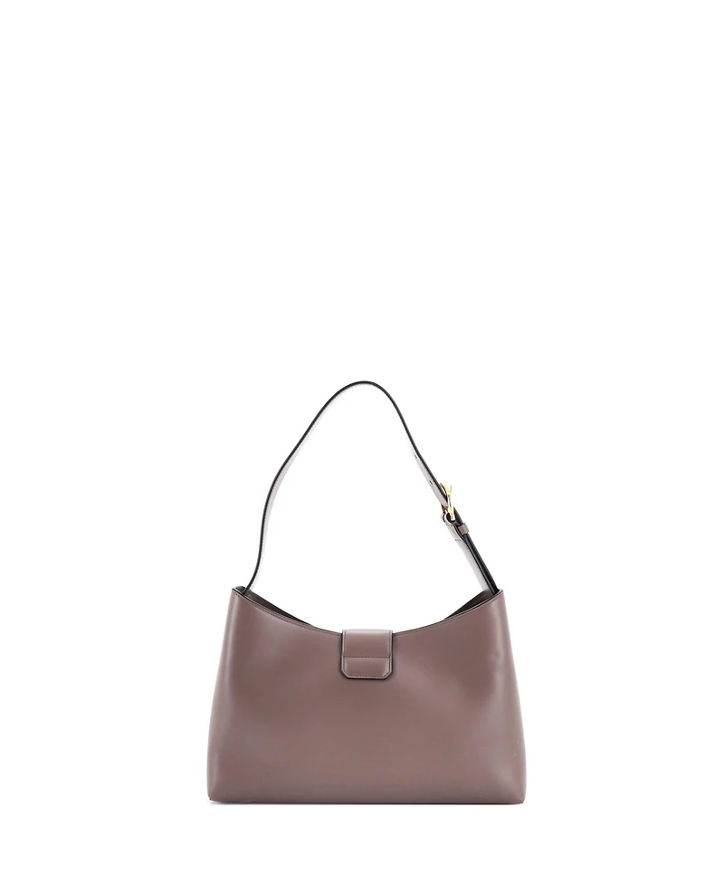 Pre-Owned Salvatore Ferragamo East West Trifolio Shoulder Bag Leather