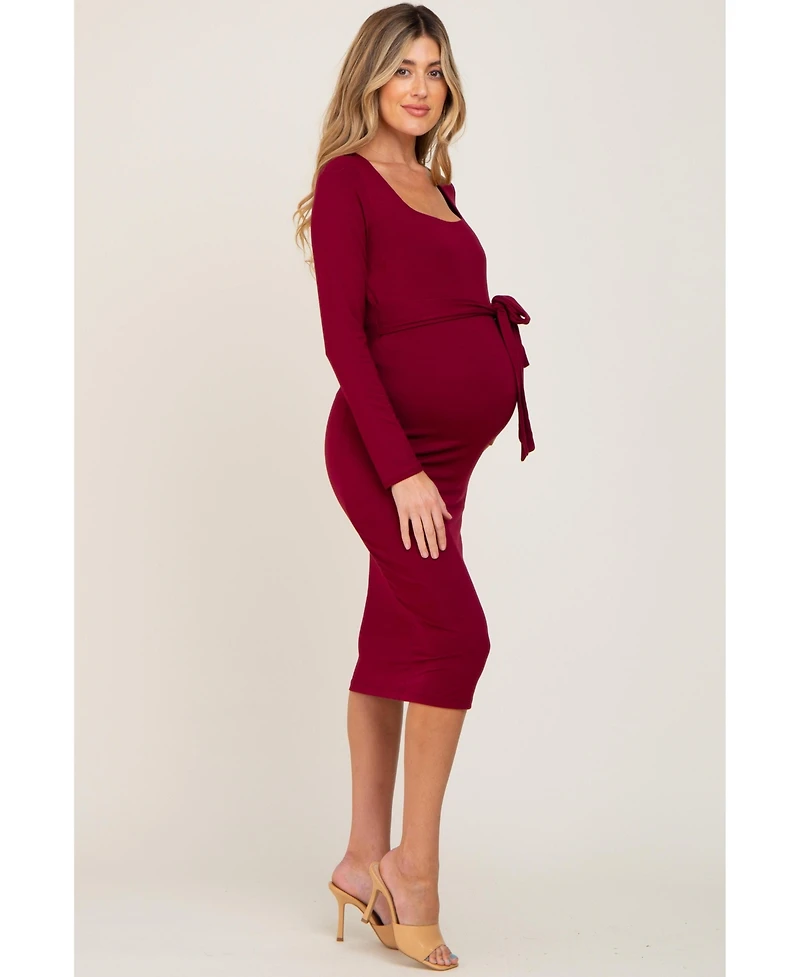 Pinkblush Maternity Basic Square Neck Midi Dress