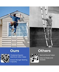 Sugift 7-in-1 Folding Aluminum Ladder with Anti-Skid Pedal