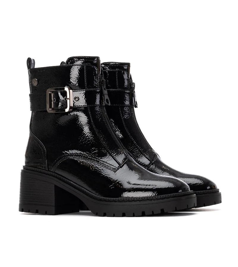 Xti Women's Patent Leather Heeled Ankle Booties By Xti