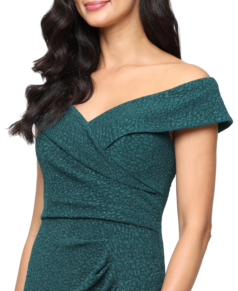 Alex Evenings Women's Long Off-The-Shoulder Dress