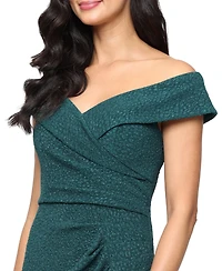 Alex Evenings Women's Long Off-The-Shoulder Dress