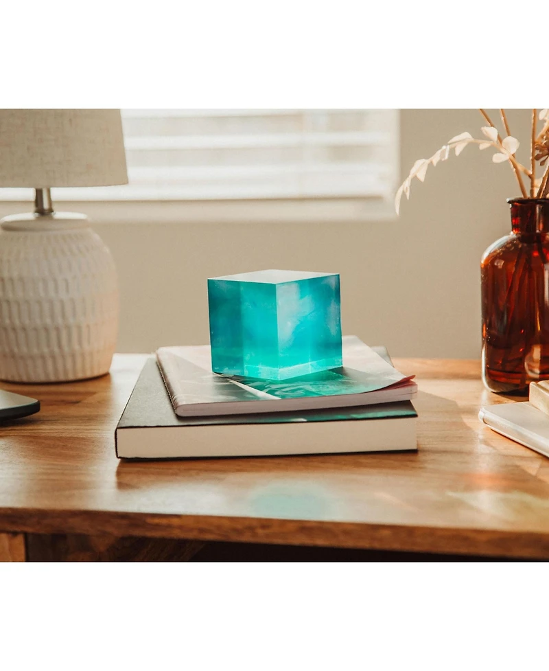 Marvel Studios Loki Resin Tesseract Cube, Space Stone Prop Replica Exclusive | Action Figure Statue, Desk Toy Accessories, Home Office Decor | The Ave