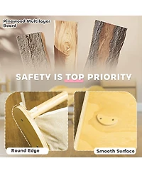 Qaba 4 In 1 Toddler Indoor Climbing Toy Set with Arch, Ramp & Cushion