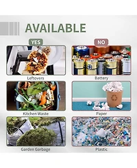 Outsunny Tumbling Compost Bin Outdoor 360