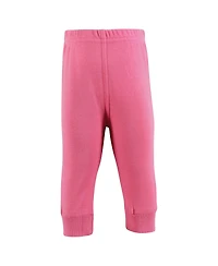 Hudson Baby Baby Girls Hudson Cotton Pants and Leggings, Antique Rose, 9-12 Months
