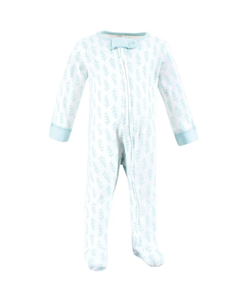 Touched by Nature Baby Boys Organic Cotton Sleep and Play, Otters, 0-3 Months