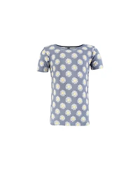 Hudson Baby Infant Girls Cotton Pajama Set, Blue Daisy, 6 Years