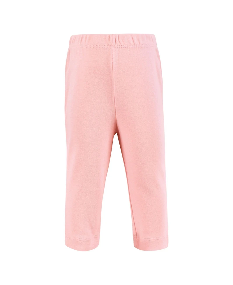 Hudson Baby Baby Girls Hudson Cotton Pants and Leggings, Pink Yellow Pretty Floral, 18-24 Months