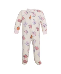 Hudson Baby Girls Fleece Sleep and Play Bird, 0-3 Months