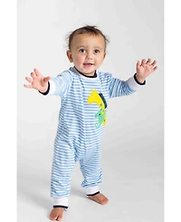 Florence Eiseman Baby Boys One Piece & Suits Sets Stripe Knit Longall With Giraffe And Monkey