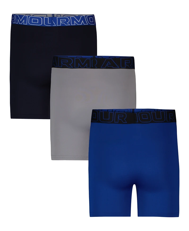 Under Armour Boys 7-20 Boxerjock Solid Boxer Briefs, 3-Pack