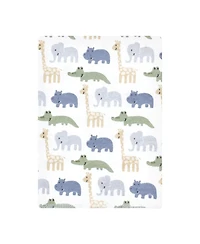 Hudson Baby Cotton Flannel Burp Cloths 12-Pack Bundle, Wild Leaf Safari, One Size