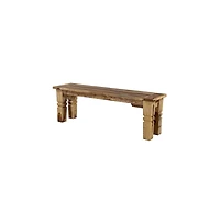 Porter Designs Taos Solid Sheesham Wood Dining Bench, Natural