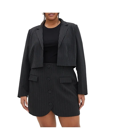 City Chic Women's Payton Pinstripe Jacket